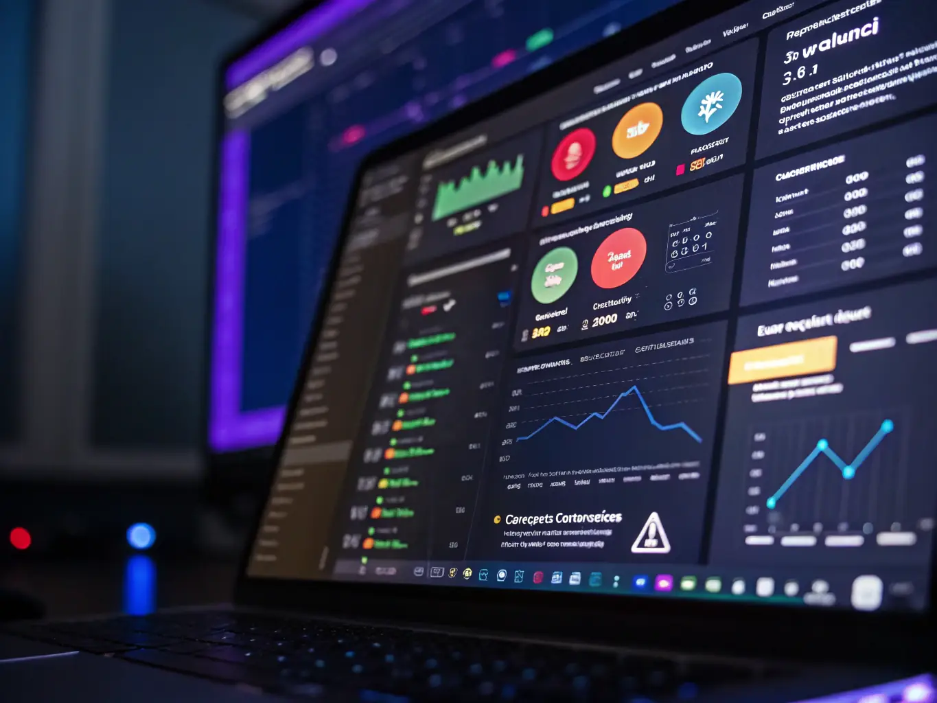 A secure digital interface displaying financial data and analytics, with a focus on security measures and data protection protocols, emphasizing reliability and trust.